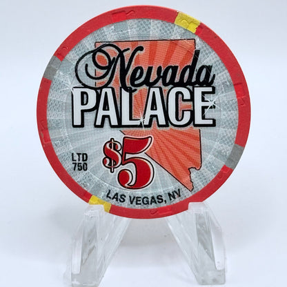 Nevada Palace Las Vegas Nevada 2004 'Twenty-fifth Anniversary' LE $5 Casino Chip E3519