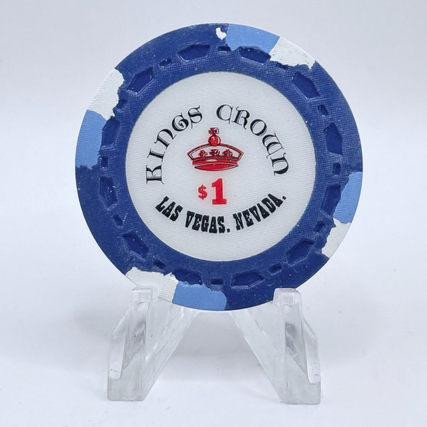 Kings Crown Las Vegas Nevada 1990s $1 Imitation Chip E9702