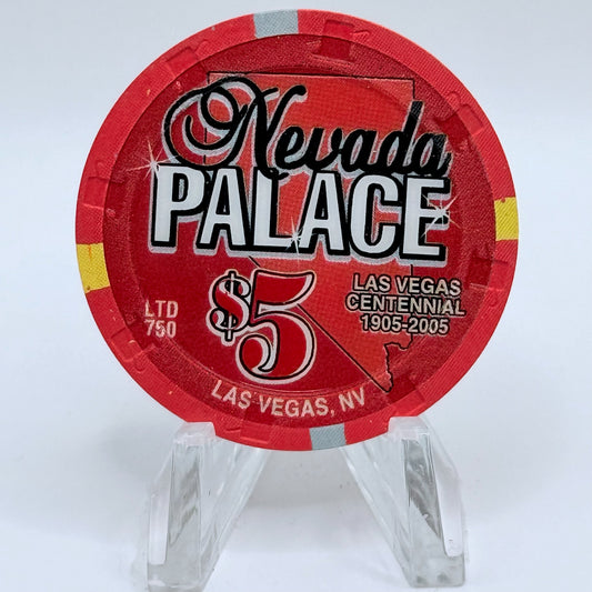 Nevada Palace Las Vegas Nevada 2005 'Centennial' LE $5 Casino Chip E4609