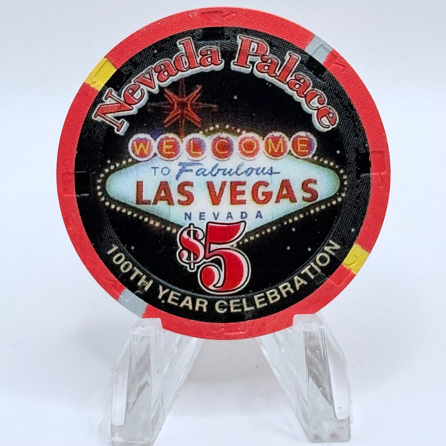Nevada Palace Las Vegas Nevada 2005 'Centennial' LE $5 Casino Chip E4609