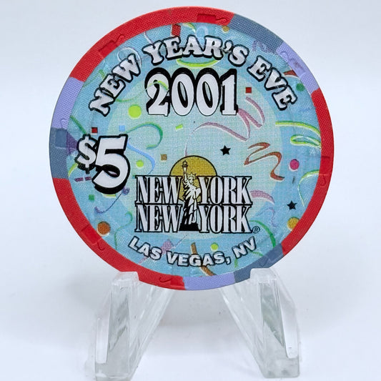 New York New York Las Vegas Nevada 2000 'New Year's Eve' LE $5 Casino Chip V6328