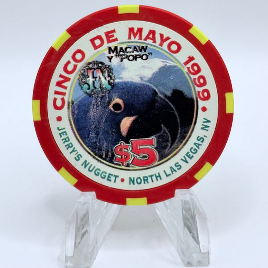 Jerry's Nugget N. Las Vegas Nevada 1999 'Cinco De Mayo' LE $5 Casino Chip V5123