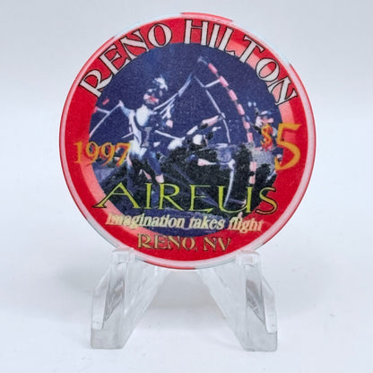 Hilton Resort Reno Nevada 1997 'Aireus' Series 2 LE $5 Casino Chip N9933