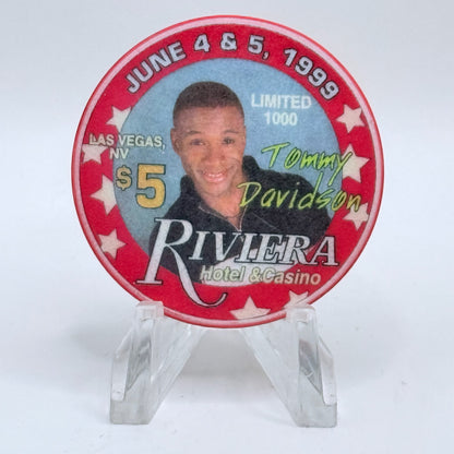 Riviera Las Vegas Nevada 1999 'Tommy Davidson' LE $5 Casino Chip V5415