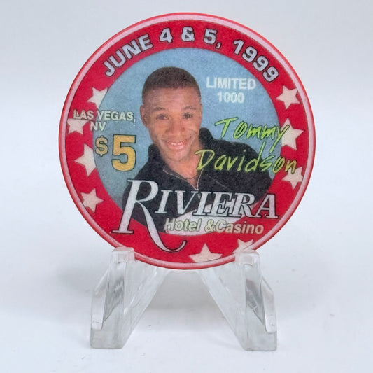 Riviera Las Vegas Nevada 1999 'Tommy Davidson' LE $5 Casino Chip V5415