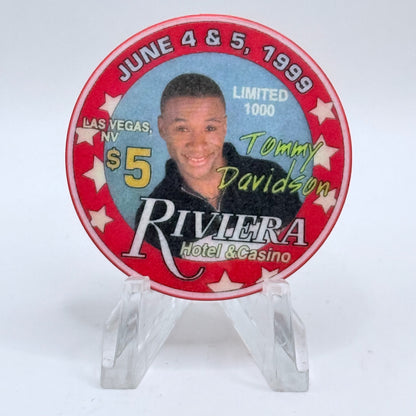 Riviera Las Vegas Nevada 1999 'Tommy Davidson' LE $5 Casino Chip V5415