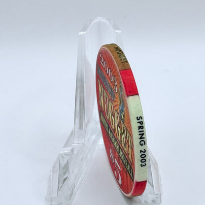 Pahrump Nugget Hotel & Gambling Hall Pahrump Nevada 2003 'The Arrival Of Spring' LE $5 Casino Chip E1684