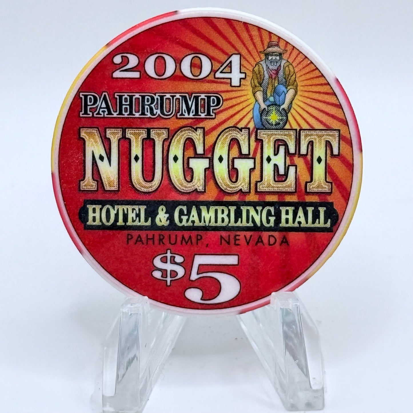 Pahrump Nugget Hotel & Gambling Hall Pahrump Nevada 2004 'Salute To The Coast Guard' LE $5 Casino Chip E3939