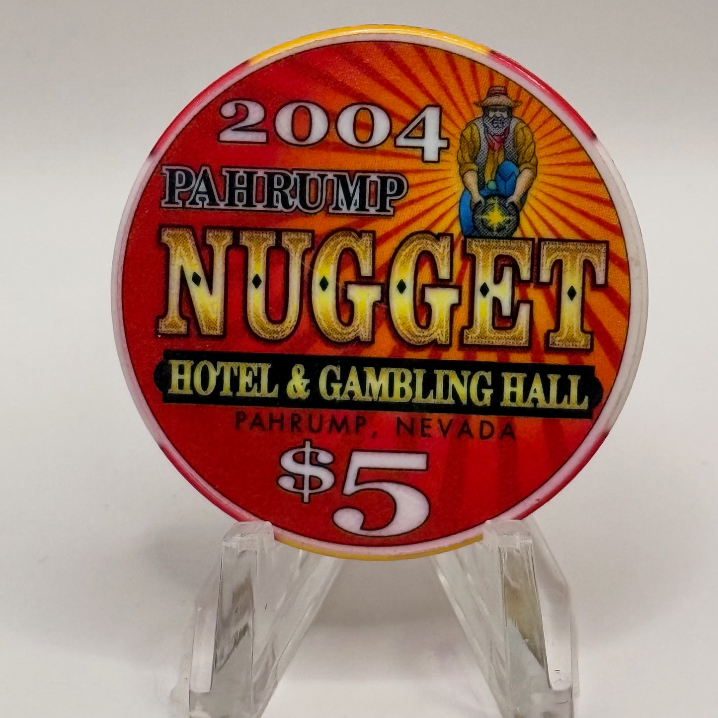 Pahrump Nugget Hotel & Gambling Hall Pahrump Nevada 2004 'Salute To Us Army' LE $5 Casino Chip E1682