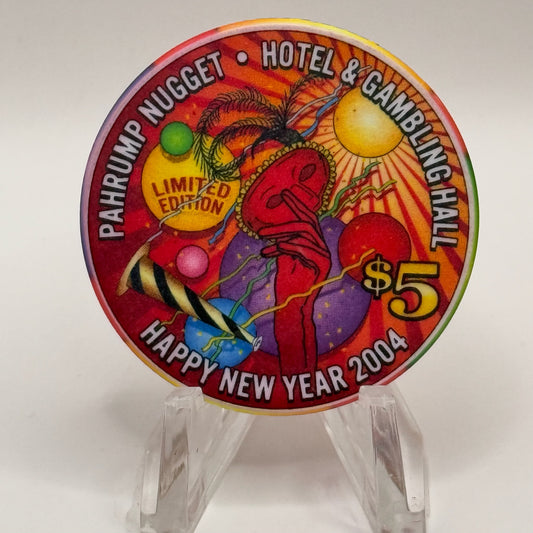 Pahrump Nugget Hotel & Gambling Hall Pahrump Nevada 2003 'Showing Rim With Date' LE $5 Casino Chip E1681