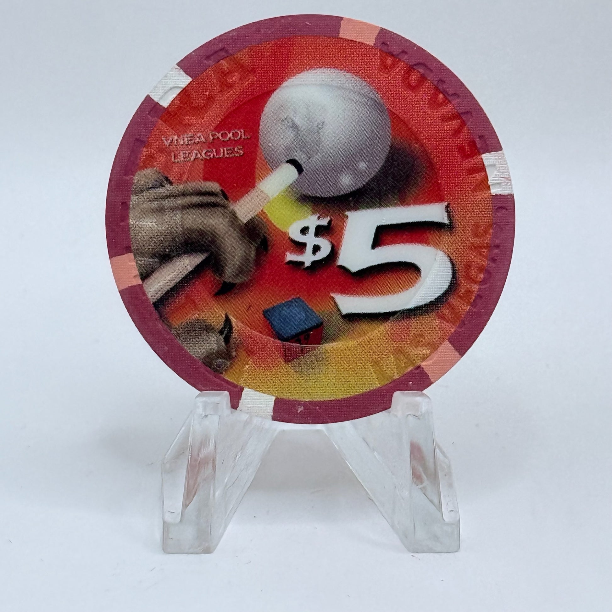 Riviera Las Vegas Nevada 2006 'Pool Players' LE $5 Casino Chip E8327