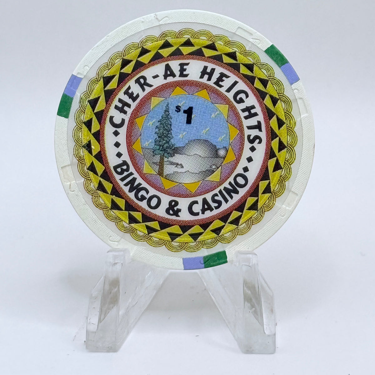 Cher-Ae Heights Casino Trinidad California $1 Casino Chip