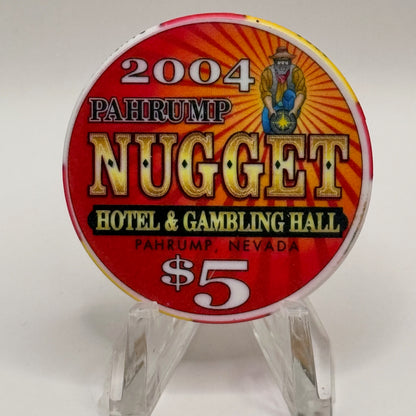 Pahrump Nugget Hotel & Gambling Hall Pahrump Nevada 2004 'Salute To The U.s. Air Force' LE $5 Casino Chip E3186