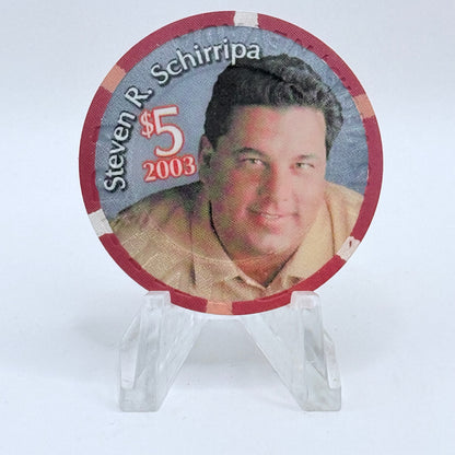 Riviera Las Vegas Nevada 2003 'Steven Schirripa - Goomba's Guide To Life' LE $5 Casino Chip E2395