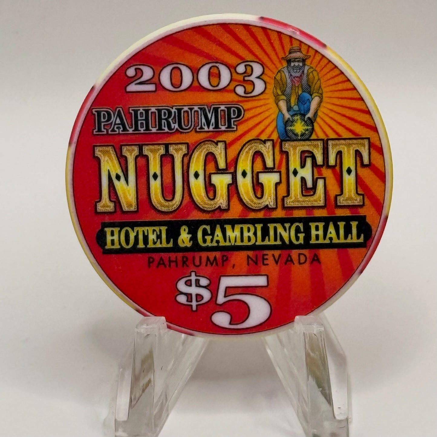 Pahrump Nugget Hotel & Gambling Hall Pahrump Nevada 2003 'The Splendor Of Autumn' LE $5 Casino Chip E1683