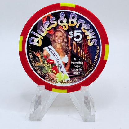 Colorado Belle Laughlin Nevada 2004 'Blues & Brews 6th Annual Festival' LE $5 Casino Chip E3855