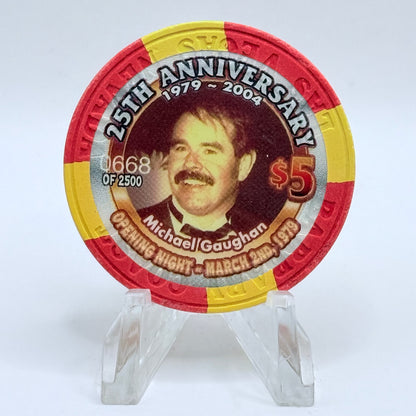 Barbary Coast Las Vegas Nevada 2004 '25th Anniversary Michael Gaughan' LE $5 Casino Chip E0060
