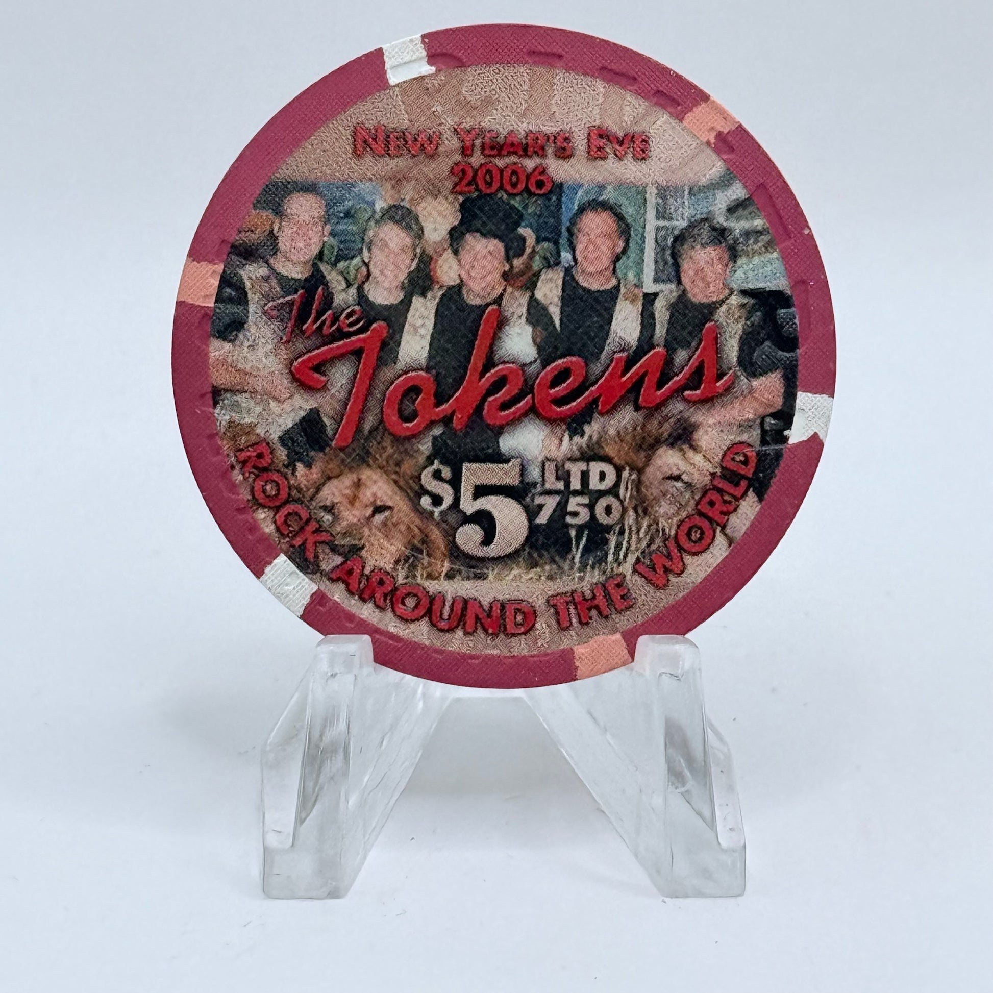 Riviera Las Vegas Nevada 2007 'Sha Na Na - The Tokens' LE $5 Casino Chip E8331