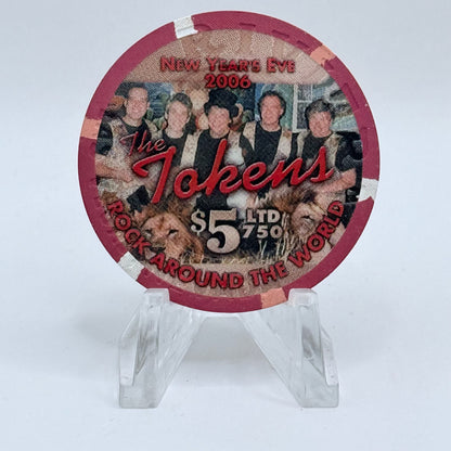 Riviera Las Vegas Nevada 2007 'Sha Na Na - The Tokens' LE $5 Casino Chip E8331