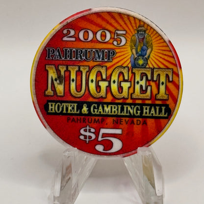 Pahrump Nugget Hotel & Gambling Hall Pahrump Nevada 2005 'Gateway To Death Valle' LE $5 Casino Chip E4617