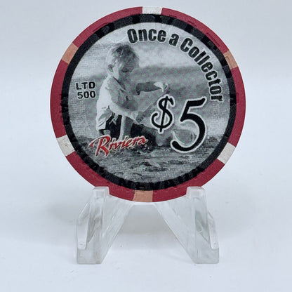 Riviera Las Vegas Nevada 2002 'Once A Collector, Always A Collector' LE $5 Casino Chip E2392