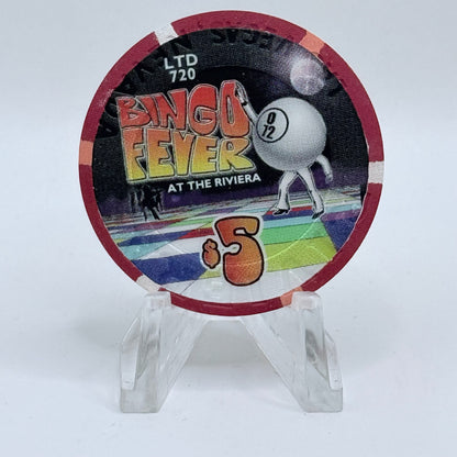 Riviera Las Vegas Nevada 2000 'Bingo Fever' LE $5 Casino Chip V7524