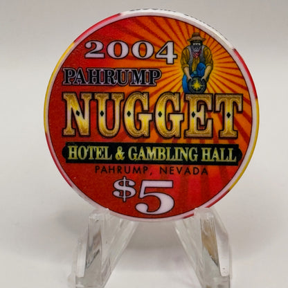 Pahrump Nugget Hotel & Gambling Hall Pahrump Nevada 2004 'Salute To Us Navy' LE $5 Casino Chip E3188