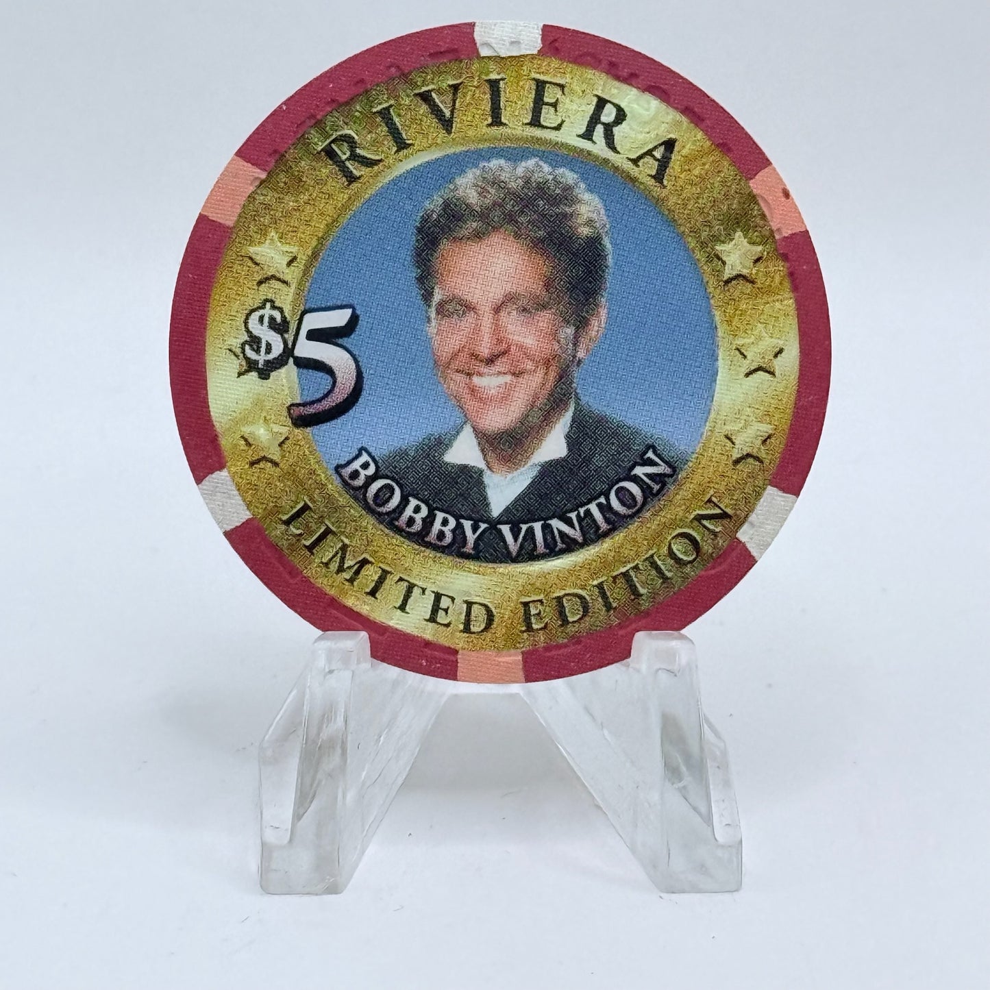 Riviera Las Vegas Nevada 2000 'Bobby Vinton' LE $5 Casino Chip V5419