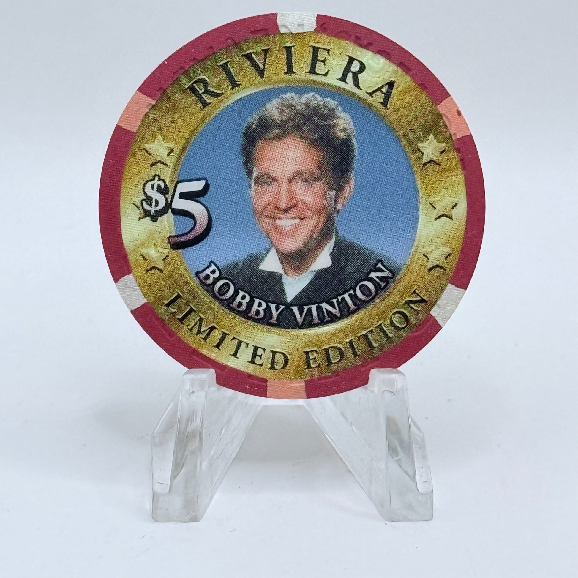 Riviera Las Vegas Nevada 2000 'Bobby Vinton' LE $5 Casino Chip V5419
