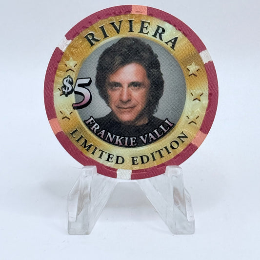 Riviera Las Vegas Nevada 2001 'Frankie Valli' LE $5 Casino Chip V9643