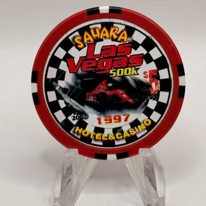 Sahara Las Vegas Nevada 1997 'Speedworld 500k' LE $5 Casino Chip V1450