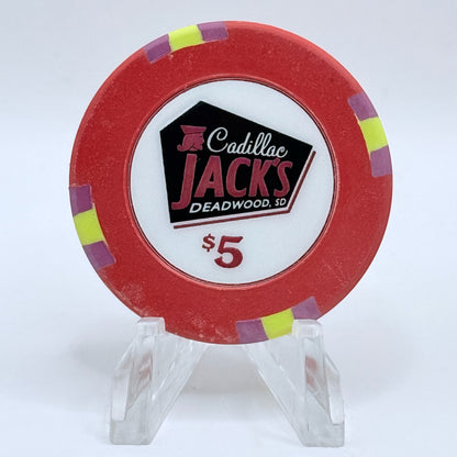 Cadillac Jack's Deadwood South Dakota 2003 LE $5 Casino Chip D1200
