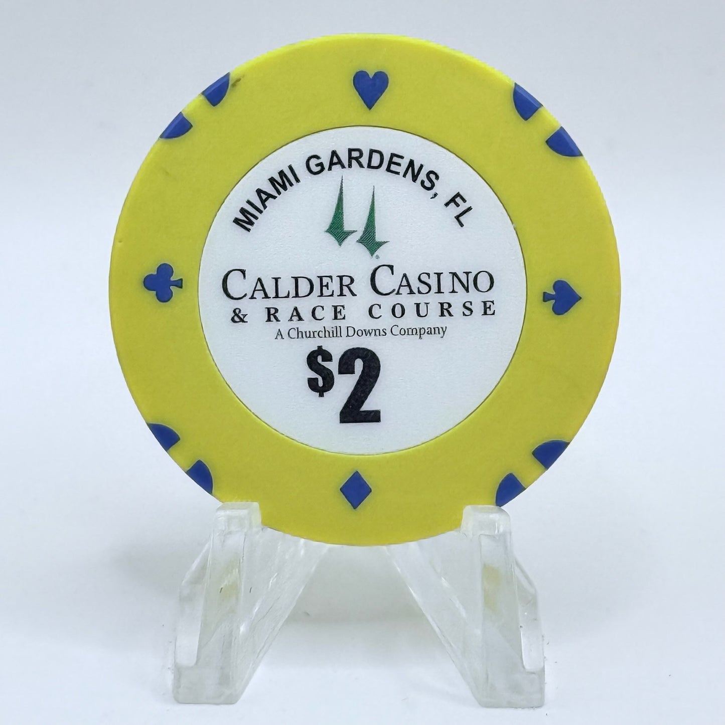 Calder Casino and Race Course Miami Gardens Florida $2 Casino Chip