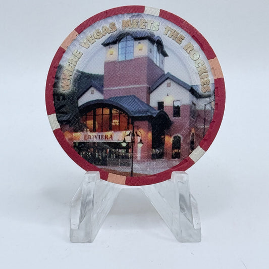 Riviera Las Vegas Nevada 2003 'Where Vegas Meets The Rockies' LE $5 Casino Chip E2400