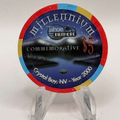 Tahoe Biltmore Crystal Bay Nevada 1999 'Millennium' LE $5 Casino Chip V5724