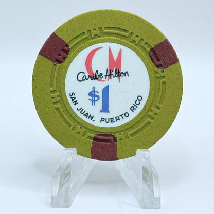 Caribe Hilton San Juan Puerto Rico Series 1 $1 Casino Chip