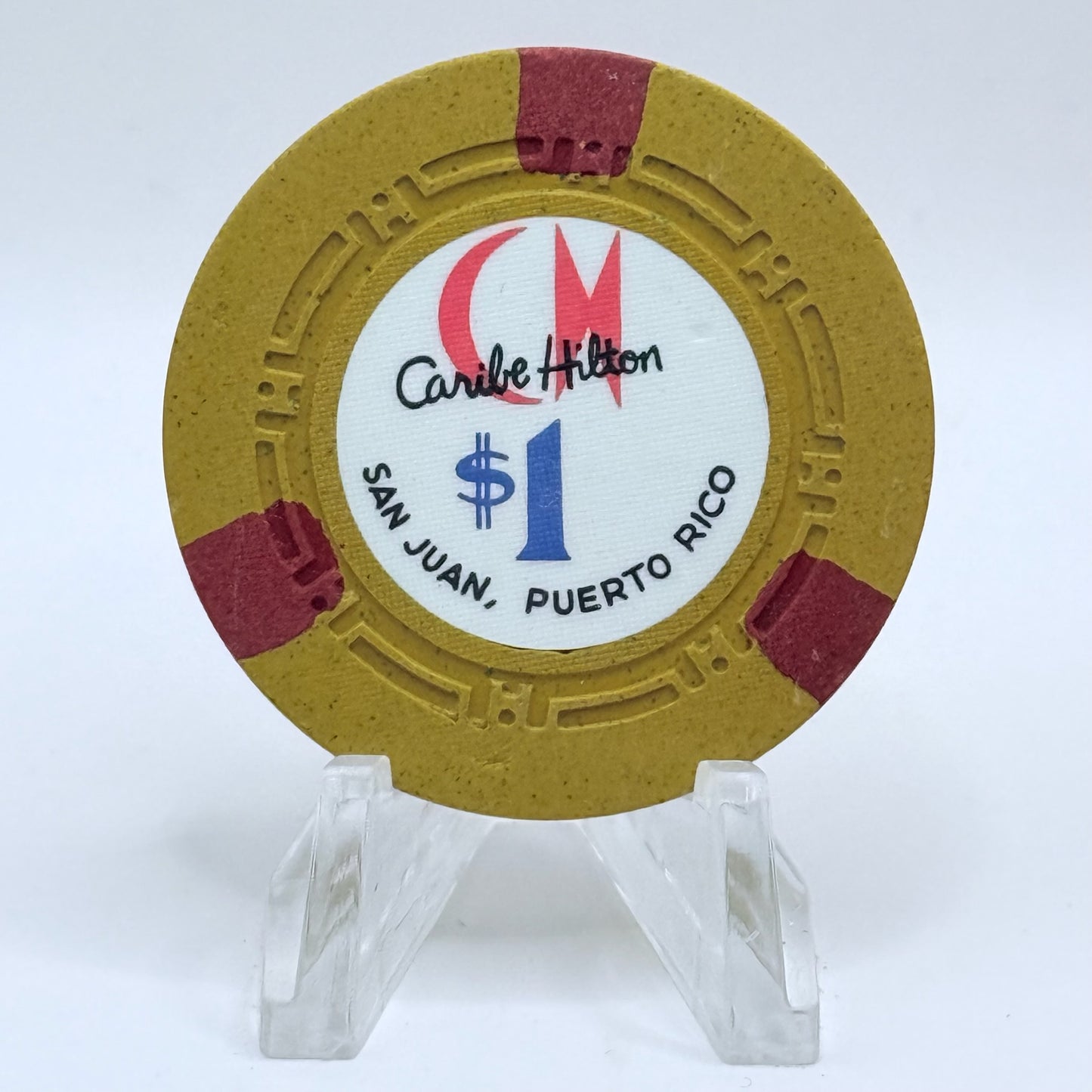 Caribe Hilton San Juan Puerto Rico Series 1 $1 Casino Chip