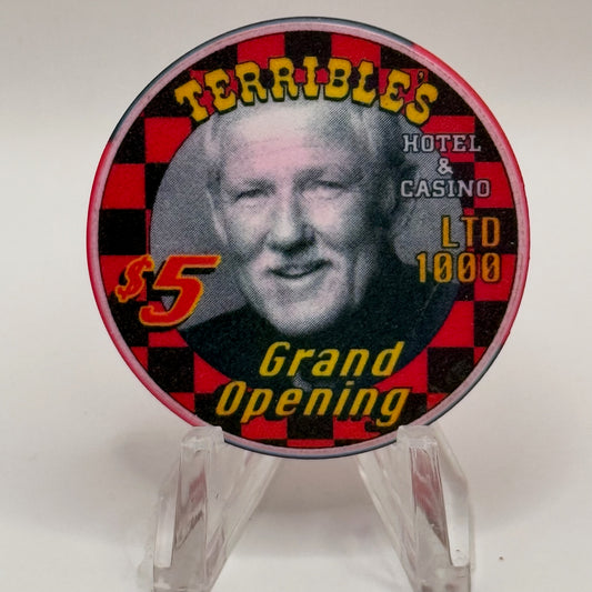 Terrible's Hotel Casino Las Vegas Nevada 2000 'Grand Opening' LE $5 Casino Chip V7421