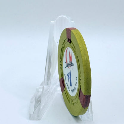 Caribe Hilton San Juan Puerto Rico Series 1 $1 Casino Chip