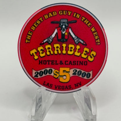 Terrible's Hotel Casino Las Vegas Nevada 2000 'Grand Opening' LE $5 Casino Chip V7421
