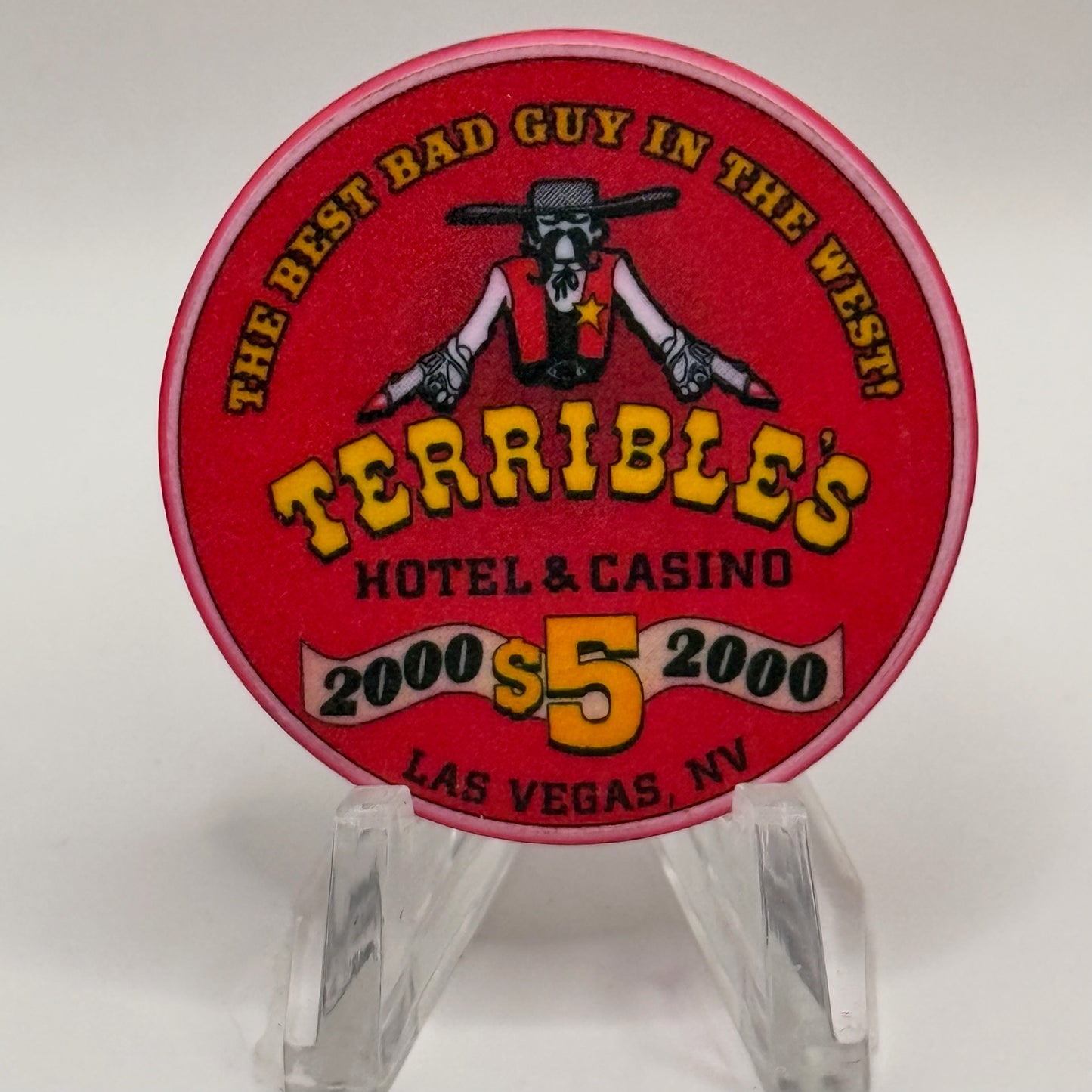 Terrible's Hotel Casino Las Vegas Nevada 2000 'Grand Opening' LE $5 Casino Chip V7422