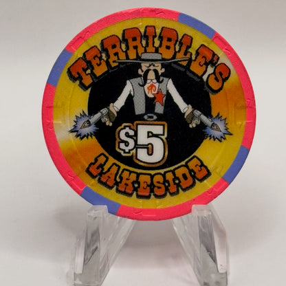 Terrible's Lakeside Casino Pahrump Nevada 1999 'Herbst Racing Team' LE $5 Casino Chip V5738