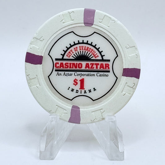 Casino Aztar Evansville Indiana Series 1 $1 Casino Chip