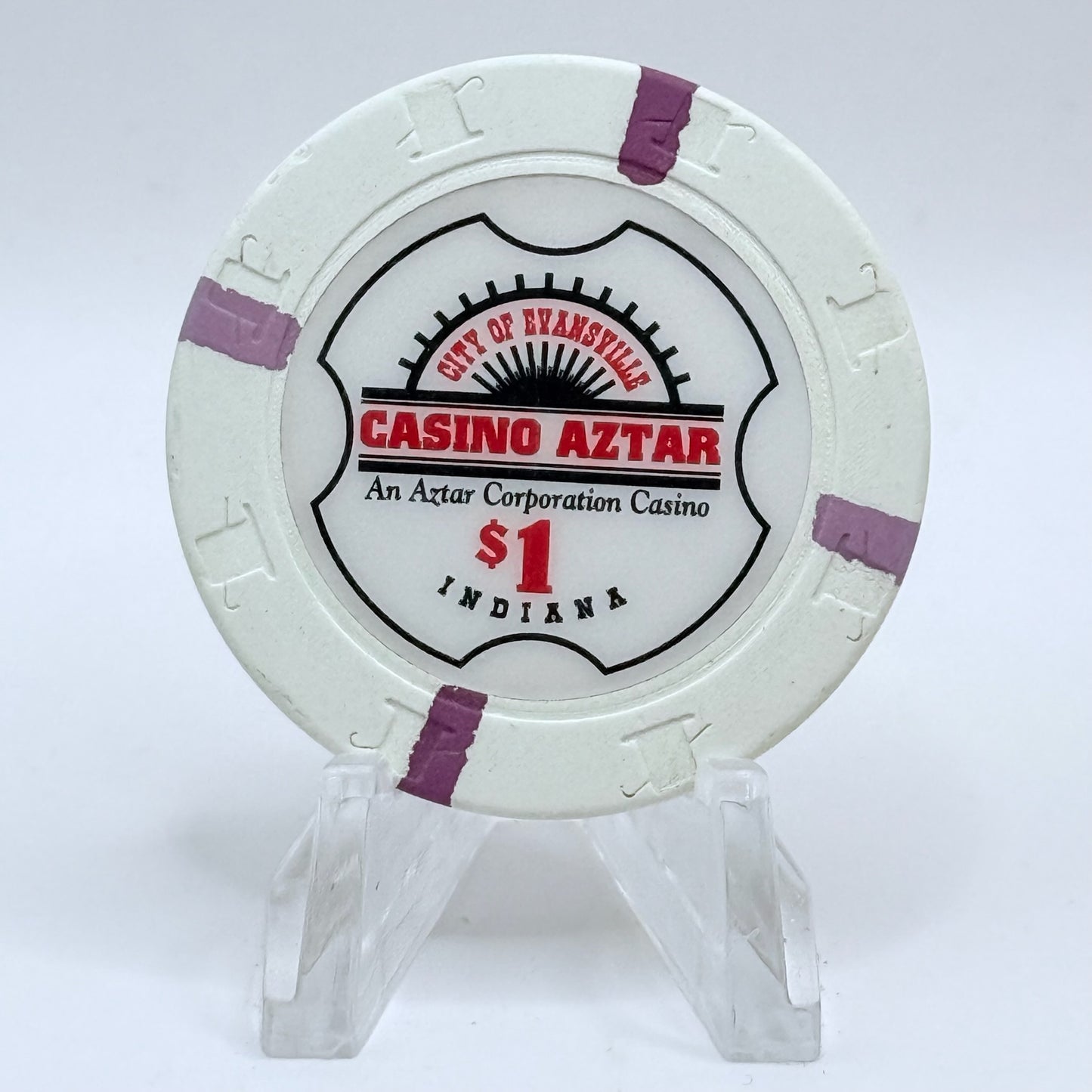 Casino Aztar Evansville Indiana Series 1 $1 Casino Chip