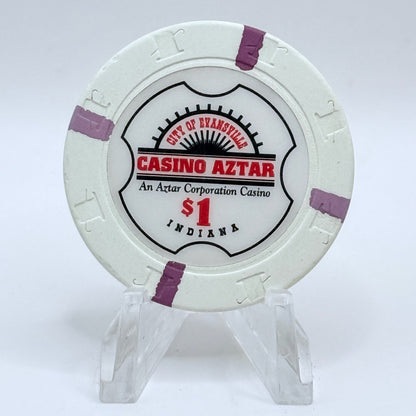 Casino Aztar Evansville Indiana Series 1 $1 Casino Chip