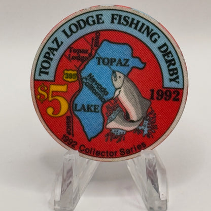 Topaz Lodge Gardnerville Nevada 1992 LE $5 Casino Chip N3383