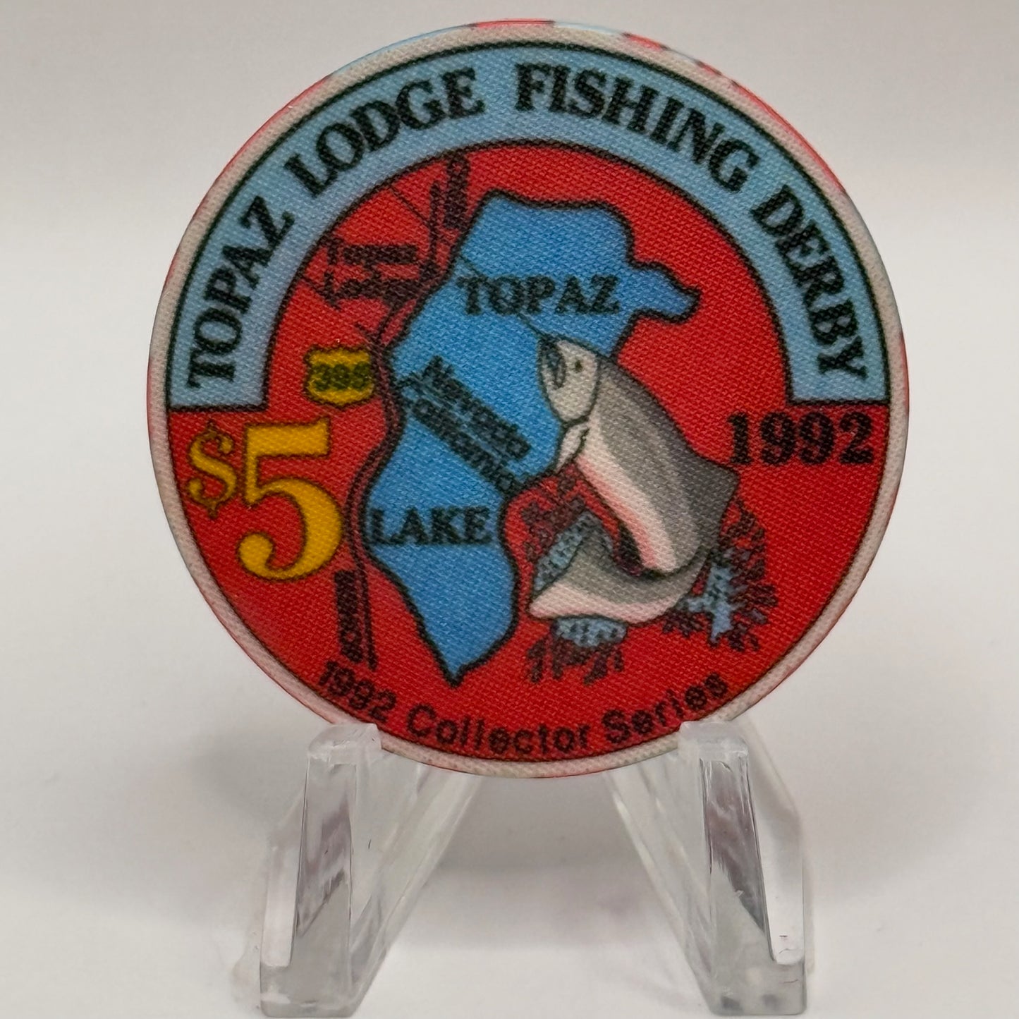 Topaz Lodge Gardnerville Nevada 1992 LE $5 Casino Chip N3383