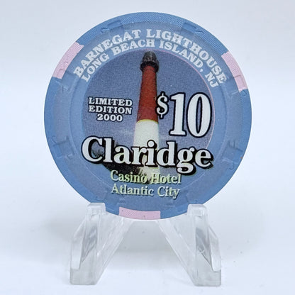 Claridge Atlantic City New Jersey 2000 'Barnegat Lighthouse' LE $10 Casino Chip