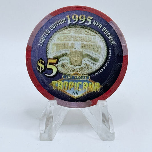 Tropicana Las Vegas Nevada 1996 'National Finals Rodeo' LE $5 Casino Chip N9242