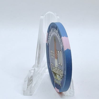 Claridge Atlantic City New Jersey 2000 'Barnegat Lighthouse' LE $10 Casino Chip